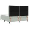 vidaXL Boxspringbett mit Matratze Hellgrau 180 x 200 cm Samt
