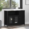 vidaXL Sideboard Schwarz Eichen-Optik 100 x 35 x 75 cm