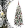 vidaXL Künstlicher Weihnachtsbaum mit 150 LEDs Weiß 63 x 63 x 150 cm