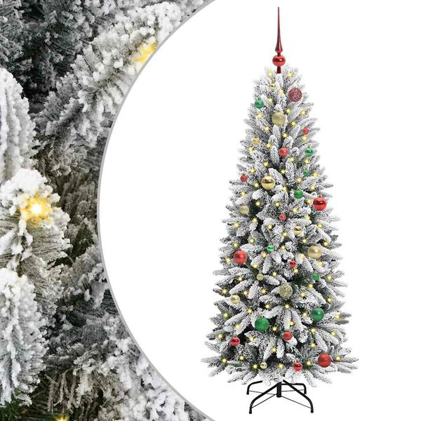 vidaXL Künstlicher Weihnachtsbaum mit 150 LEDs Weiß 63 x 63 x 150 cm