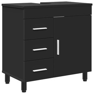 vidaXL Waschtisch Schwarz 60 x 35 x 60 cm Holzwerkstoff