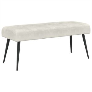 vidaXL Bank mit Knopfheftung Creme 110 x 40 x 46 cm Samt