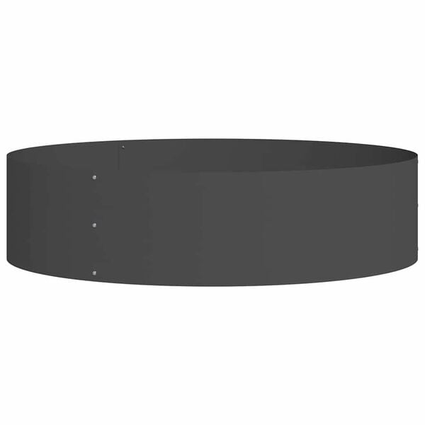 vidaXL Pflanzenring Schwarz 80 x 80 x 20 cm Kaltgewalzter Stahl