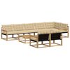 vidaXL Outdoor-Sofagarnitur 9 pcs Wei&szlig; und Beige 79 x 79 x 37 cm