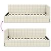 vidaXL Eckbettgestell mit Kopfteil Creme 90 cm x 200 cm Samt