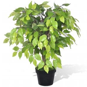 vidaXL K&uuml;nstlicher Zwerg-Ficus mit Topf 60 cm