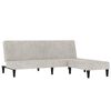 vidaXL Schlafsofa 2-Sitzer mit Hocker Hellgrau Mikrofasergewebe