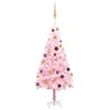 vidaXL K&uuml;nstlicher Weihnachtsbaum Beleuchtung & Kugeln Schwarz 210 cm
