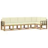 vidaXL Outdoor-Sofagarnitur 6 stk. Wei&szlig; und Creme Polyester