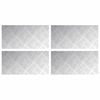 vidaXL Treppe Tritt 4 stk. 40 x 20 cm Silber Aluminium Rechtwinklig