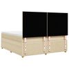 vidaXL Boxspringbett mit Matratze Creme 180x200 cm Stoff