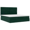 vidaXL Ottoman-Bett mit Matratzen & LEDs Dunkelgr&uuml;n 160x200 cm Samt