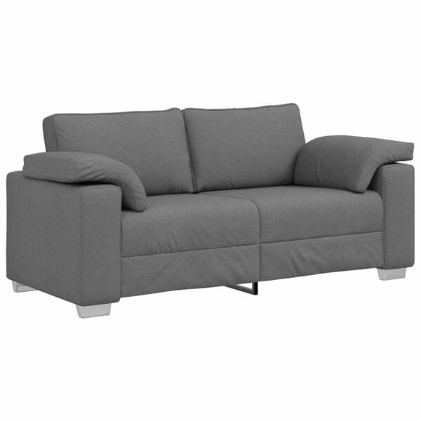 vidaXL Sofa 140cm Dunkelgrau Stoff