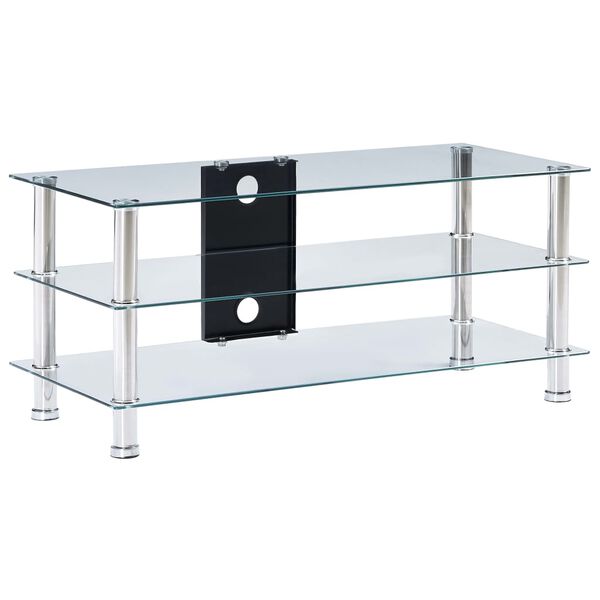 vidaXL TV-Tisch Transparent 90 x 40 x 40 cm Gehärtetes Glas
