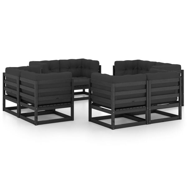 vidaXL 8-tlg. Garten-Lounge-Set mit Kissen Kiefer Massivholz