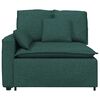 vidaXL Modulares Sofa Endmodul mit Armlehne Kissen Dunkelgr&uuml;n 100 cm