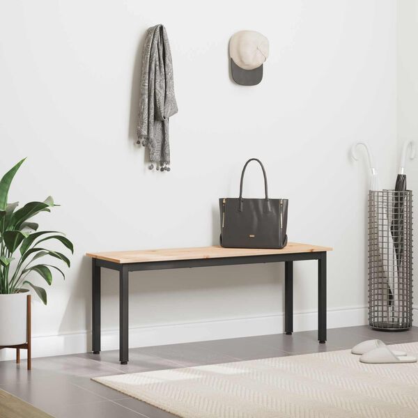 vidaXL Bank Natur 110 x 35 x 45 cm Massives Kiefernholz