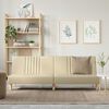 vidaXL Schlafsofa Creme Stoff