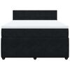 vidaXL Boxspringbett mit Matratze Schwarz 140x190 cm Samt