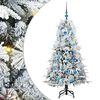 vidaXL K&uuml;nstlicher klappbarer Weihnachtsbaum Wei&szlig; 150 cm PE und PVC