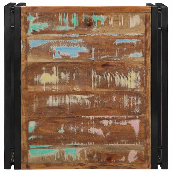 vidaXL Couchtisch Mehrfarbig 50x50x35 cm Altholz Massivholz