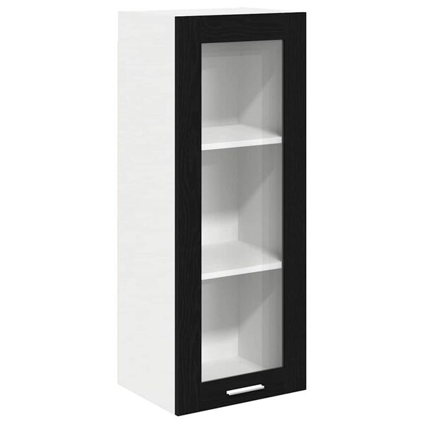 vidaXL H&auml;ngeschrank mit Speicher Schwarz Eichen-Optik 40 x 31 x 100 cm