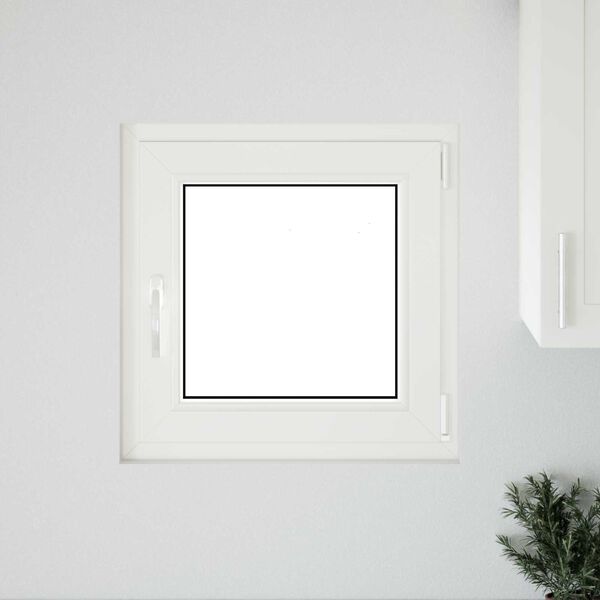 Kellerfenster RISOR Wei&szlig; 60 x 60 cm PVC und Glas