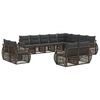 vidaXL Gartensofa-set 12 stk. Grau und Dunkelgrau Poly-Rattan