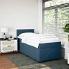 vidaXL Boxspringbett mit Matratze Blau 90x190 cm Samt