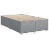 vidaXL Boxspringbett mit Matratze Hellgrau 120x200 cm Stoff