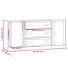 vidaXL Sideboards 3 Stk. Betongrau Holzwerkstoff