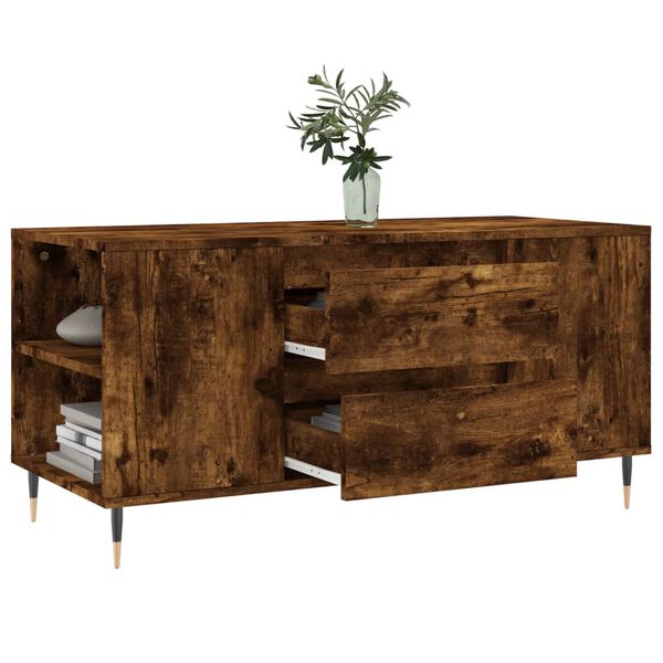 vidaXL Couchtisch R&auml;uchereiche 102x44,5x50 cm Holzwerkstoff