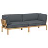 vidaXL Sofa Set 2 stk. Anthrazit Massivholz Akazie