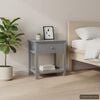 vidaXL Nachttische 2 Stk. Grau 40x29x42 cm Paulownia Holz