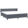 vidaXL Boxspringbett mit Matratzen Dunkelgrau 180x210 cm Samt