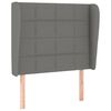vidaXL Kopfteil mit Ohren Dunkelgrau 83x23x118/128 cm Stoff