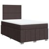 vidaXL Boxspringbett mit Matratze Dunkelbraun 120x200 cm Stoff