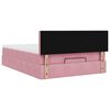 vidaXL Ottoman-Bett mit Matratze & LEDs Rosa 140x200 cm Samt