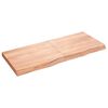vidaXL Waschtischplatte Hellbraun 120x50x(2-6) cm Massivholz Behandelt