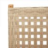 vidaXL Gartenstuhl Verstellbar 6 Stk. Beige Poly Rattan Massivholz