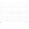 vidaXL Zaun mit Pfosten Silber 1.6 x 25 m Stahl
