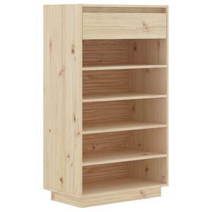 vidaXL Schuhregal 60x34x105 cm Massivholz Kiefer