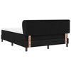vidaXL Boxspringbett mit Matratze Schwarz 140 x 190 cm Stoff
