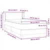 vidaXL Boxspringbett mit Matratze Dunkelgrau 100x210 cm Samt