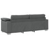 vidaXL Sofa 3 pcs Dunkelgrau 219 x 80 x 82 cm Leinenmischgewebe