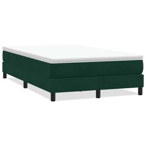 vidaXL Boxspringbett ohne Matratze Dunkelgr&uuml;n 120x210 cm Samt