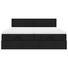 vidaXL Ottoman-Bett mit Matratzen Schwarz 200x200 cm Stoff