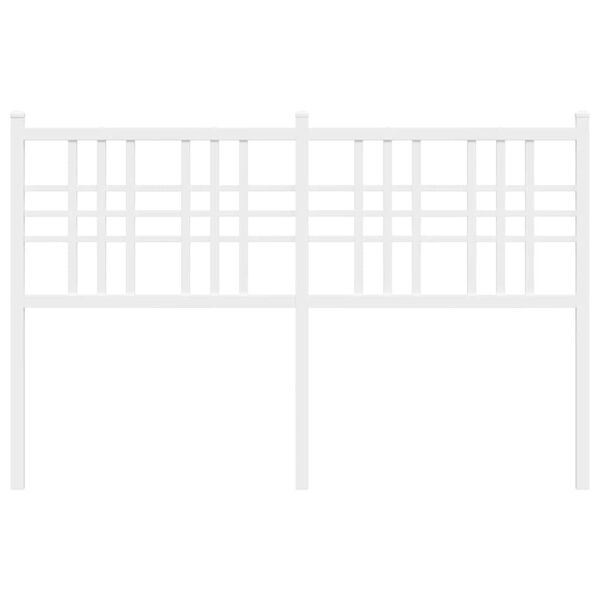 vidaXL Ersatz-Kopfteil Metall Wei&szlig; 120 cm