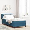 vidaXL Boxspringbett mit Matratze Dunkelblau 100 x 200 cm Samt