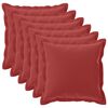 vidaXL Kissenbezug 6 stk. HOUTEN Weinrot 70 x 70 cm Polyester